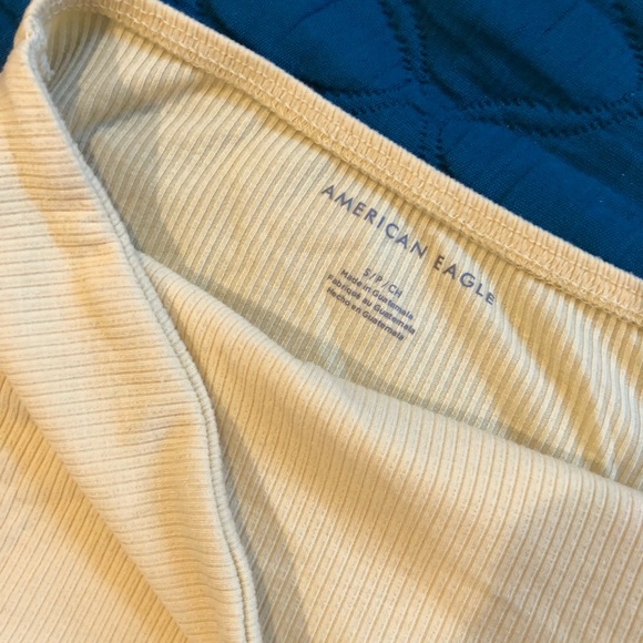 Pastel Yellow Ribbed Tube Top - Picture 2 of 3